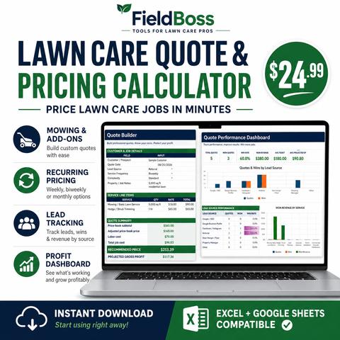 Quote & pricing calculator workbook preview
