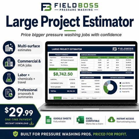 Large project estimator workbook preview